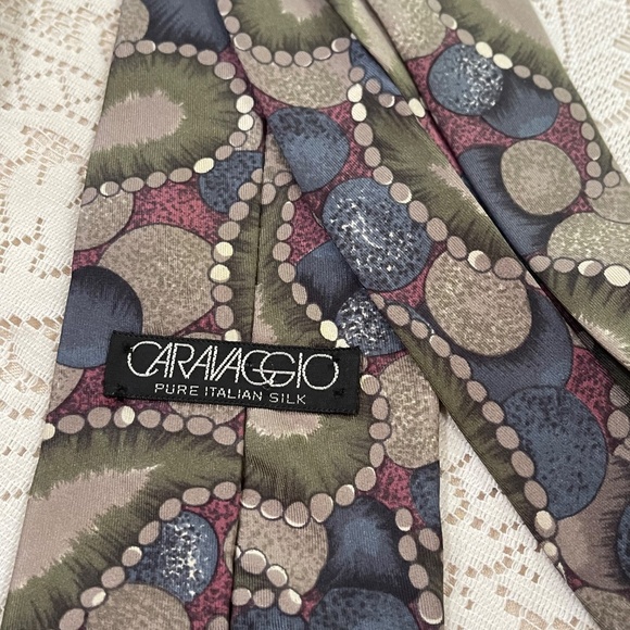 Men’s Silk Neckties Neck Ties (6) - Halston, Caravaggio, Land's End, and more! - Picture 8 of 9